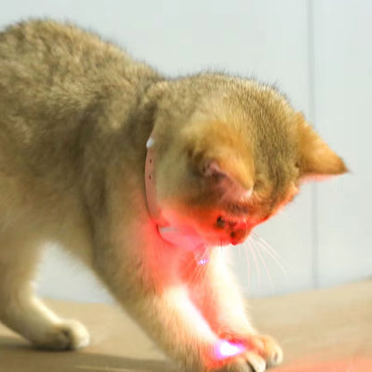 Laser Cat Collar Teasing Cat Electric USB Charging Kitten Automatic Cats Toy Smart Laser Teasing Cat Interactive Toy